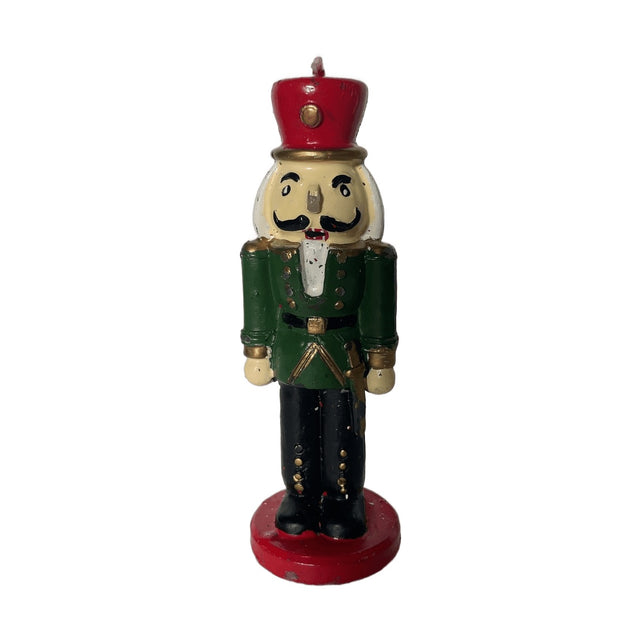 Green Candle Wax Nutcracker 2.9X4.3X14.7Cm