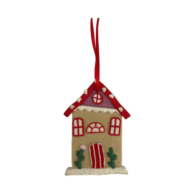 Red Roof Clay House 1X11.5X8.5Cm