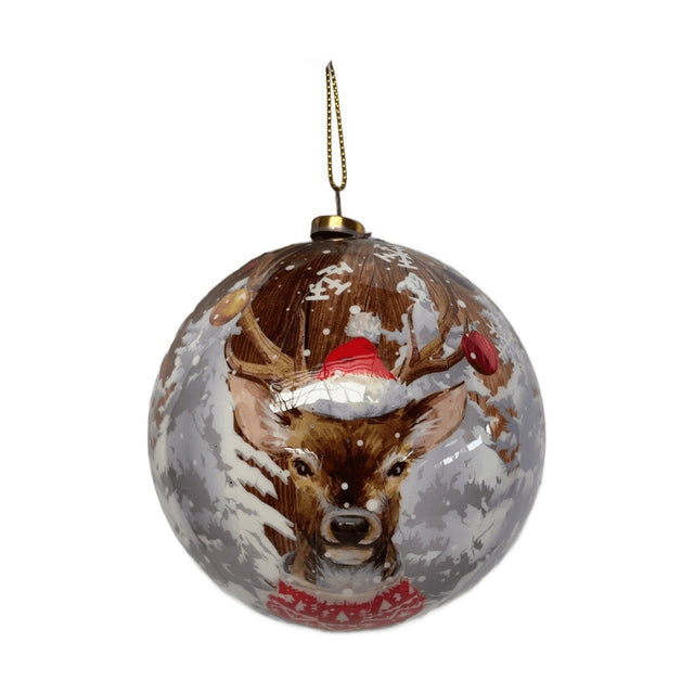 Xmas Ball 10Cm Reindeer