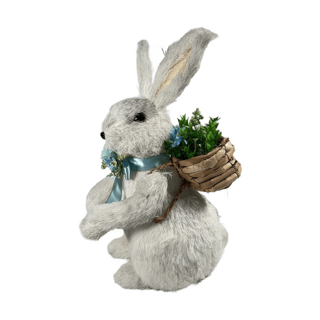White Bunny with Blue Bow