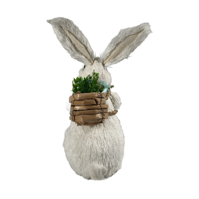 White Bunny with Blue Bow