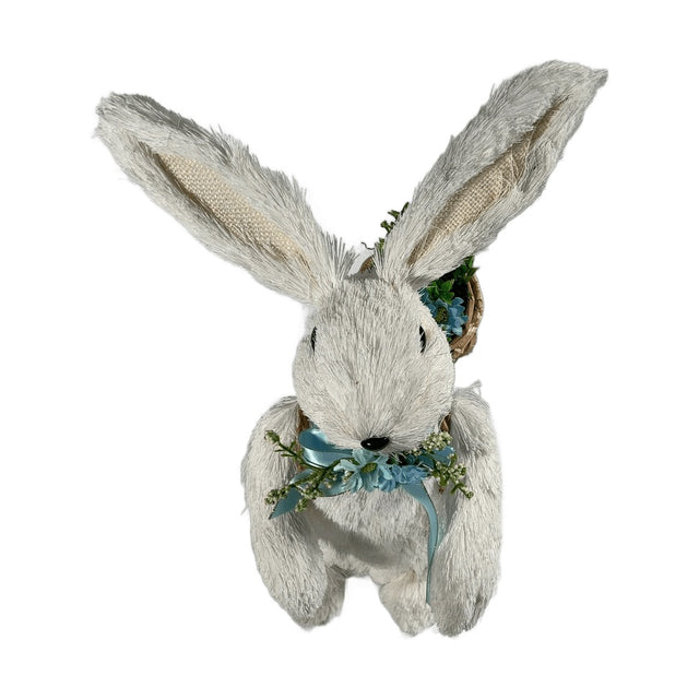 White Bunny with Blue Bow