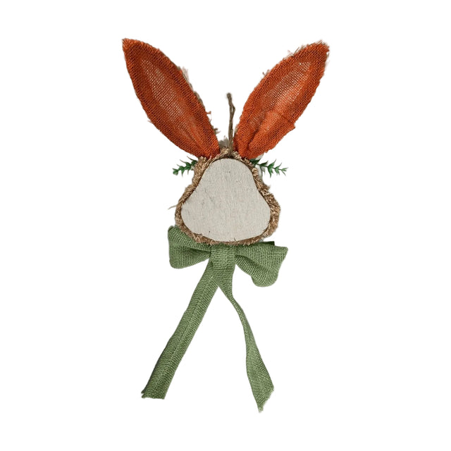 Rabbit head with green bow 59x16cm