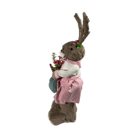 Mrs Bunny with flower bag