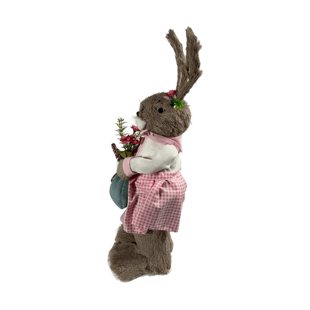 Mrs Bunny with flower bag