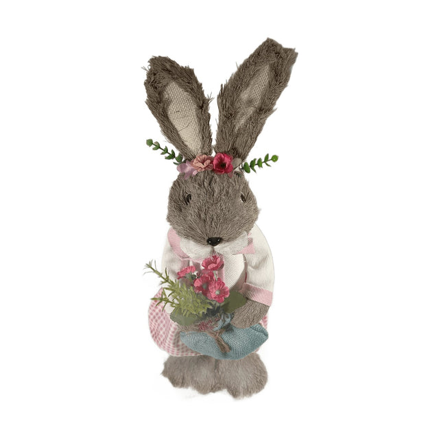Mrs Bunny with flower bag