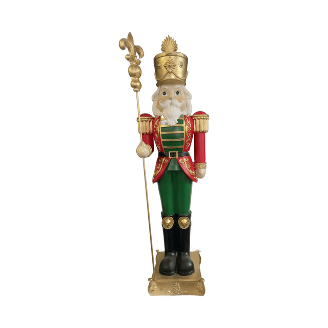99Cm Red & Green Nutcracker With Stick