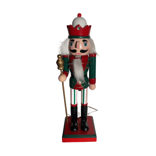 Nutcracker 25Cm - White And Red Crown Hat