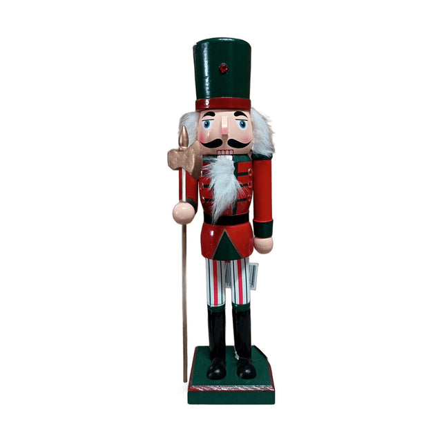 Nutcracker 36Cm - Green And Red Top Hat