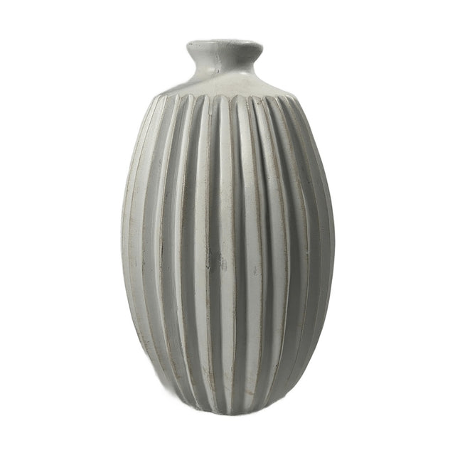 Vase Polystone 12x12x20Cm - White