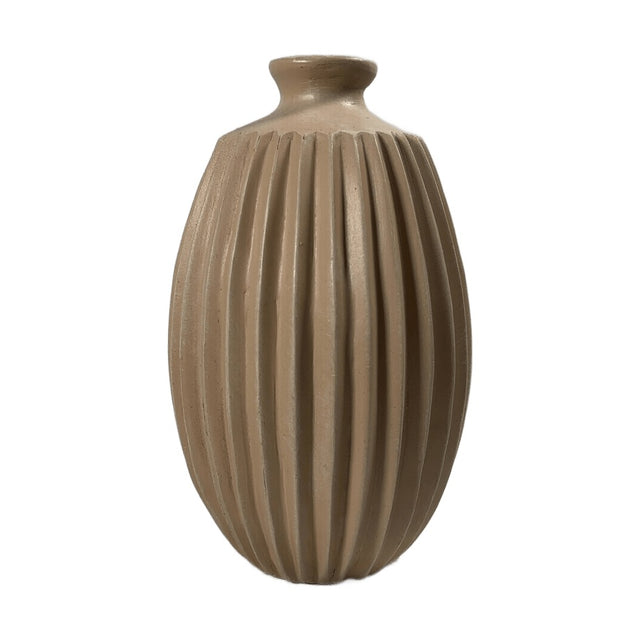 Vase Polystone 12x12x20Cm - Beige