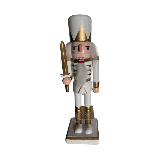 (ARD100200-1)NUTCRACKER 25CM GOLD - WITH SWORD