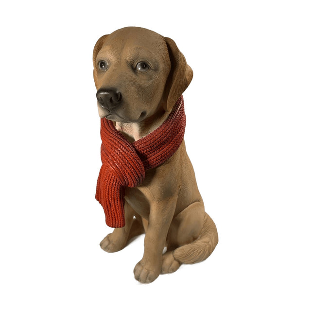 LABRADOR W ORANGE SCARF (LE TM4005)