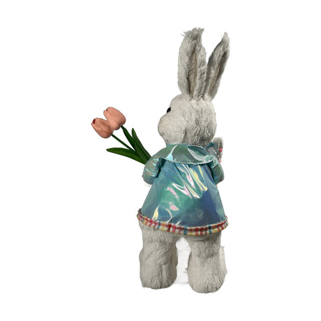 50CM MR BUNNY W TULIPS