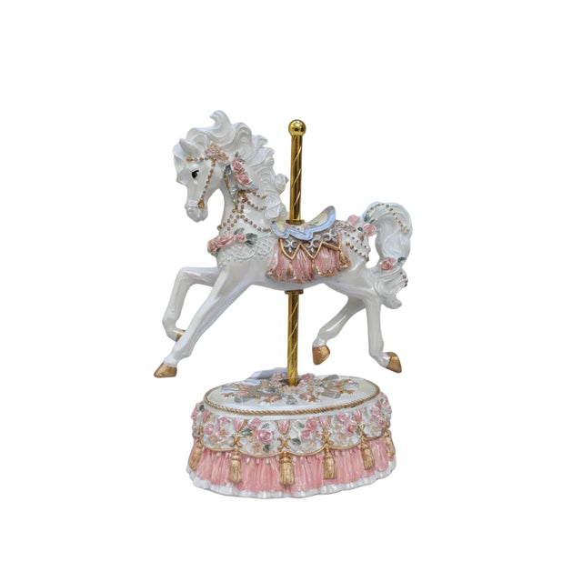 Horse on carousel 10x10x14cm