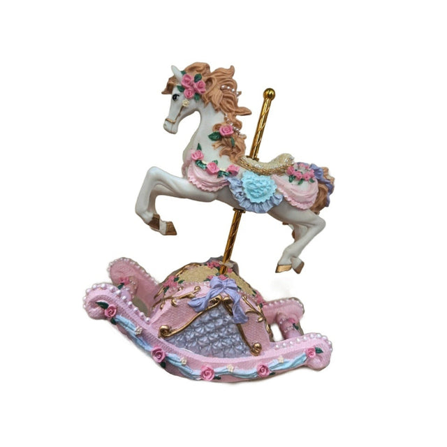 Horse on carousel 19x9x19cm