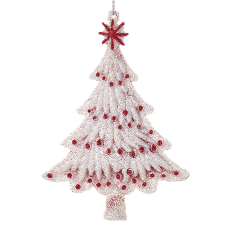 White Christmas Tree Small With Star (12.7cm)