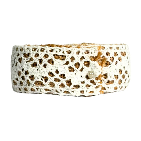 Hessian ribbon with lace