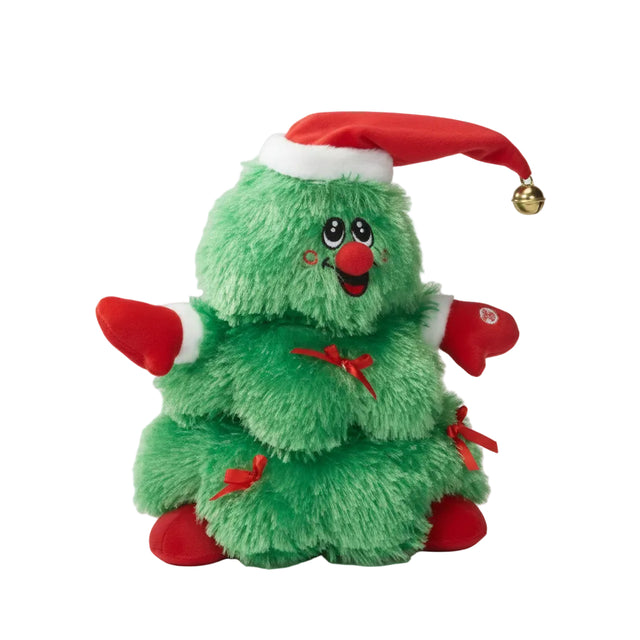 Xmas figure plush, Xmas tree with sound and movement 25x16x39cm