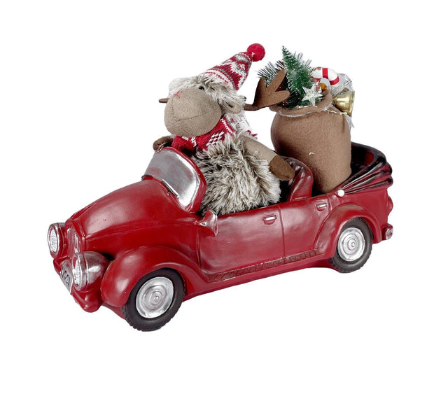 Moose In Car With Led Lights Pu-6
