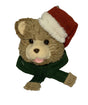 Christmas Decor Bear Green Scarf