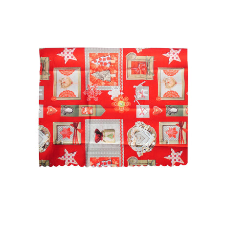 Red Table Cloth For Christmas With Hearts