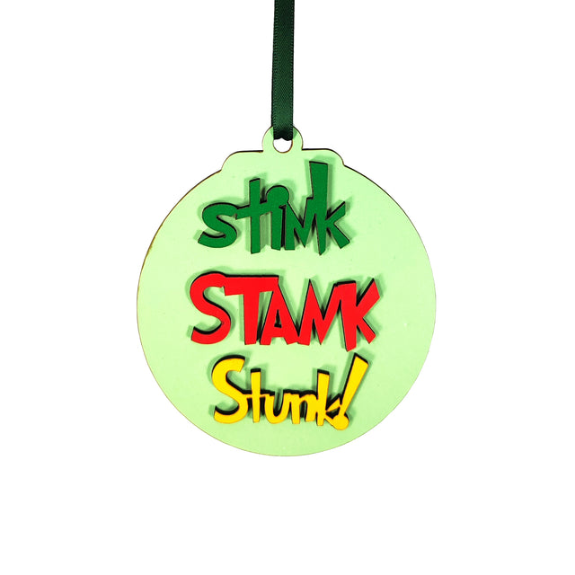 Grinch Baubles 9.5cm - Stink,Stank,Stunk