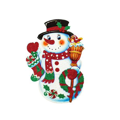 Cardboard snowman