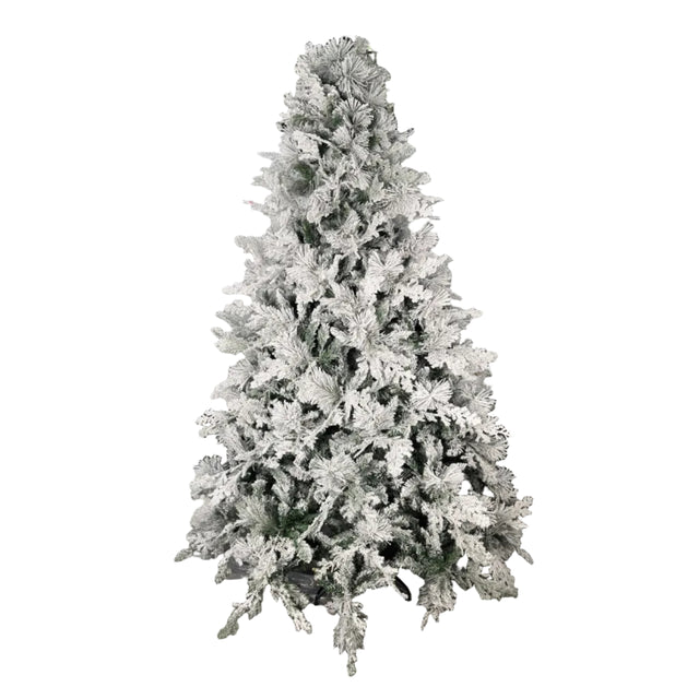 White snowy Christmas tree 885 tips 1.8m