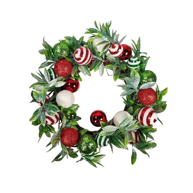 Wreath With Candy Foam Baubles 42X10Cm