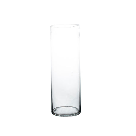 Glass Vase Tall (Cylinder Shaped) (10x40cm)