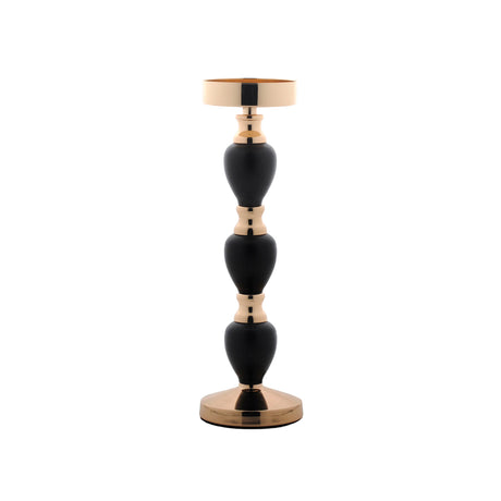 Large Candle Holder - Gold & Black