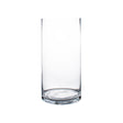 Glass Vase Large Clear (Cylinder Shaped) (40x15cm)