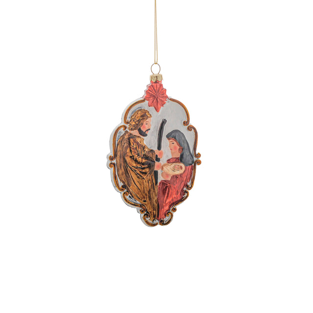 Nativity Baubles With Mary & Joseph 5.5x6.6x12.5cm