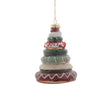Doughnut Glass Stack With Squiggles 8x8x11cm