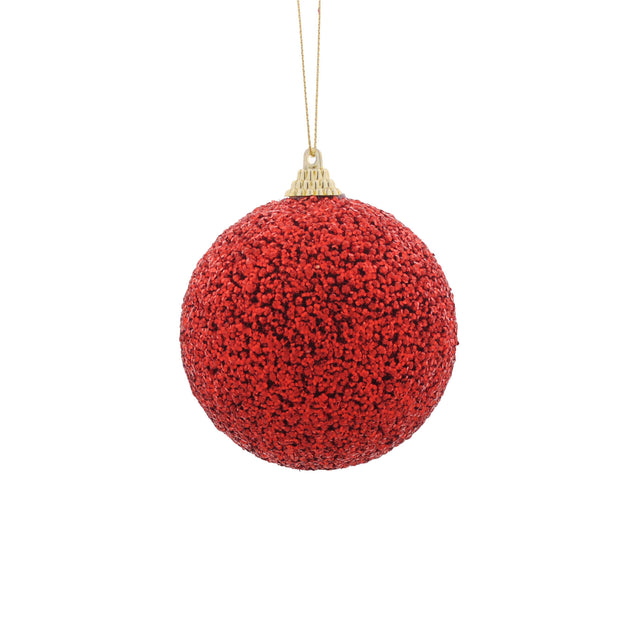 Bauble With Glitter 8cm