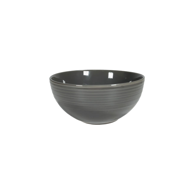 JENNA CLIFFORD - Embossed Lines Dark Grey Cereal Bowl