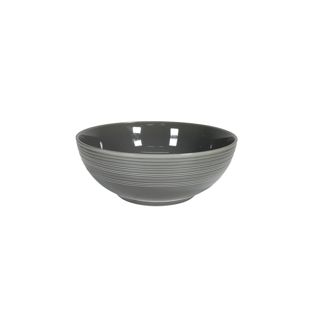 JENNA CLIFFORD - Embossed Lines Dark Grey  Salad Bowl