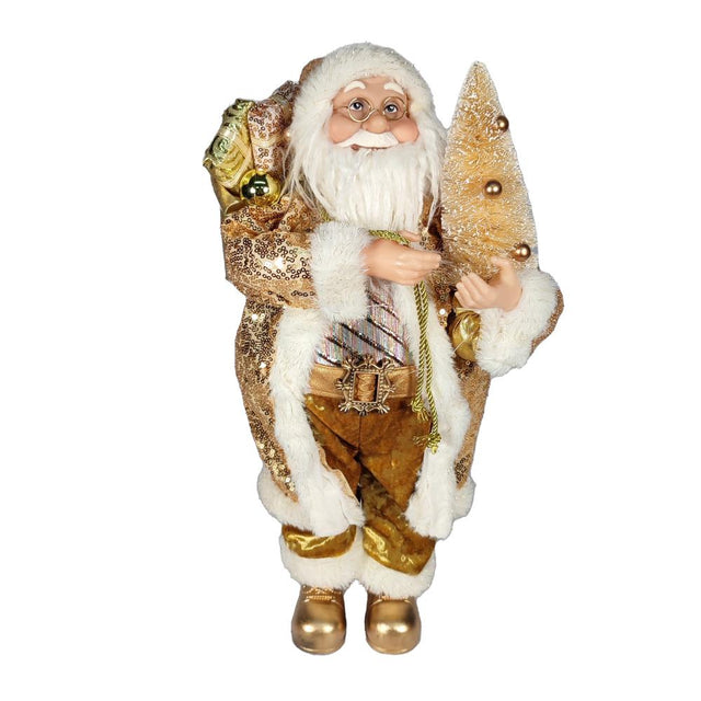 Gold and White Santa 45cm