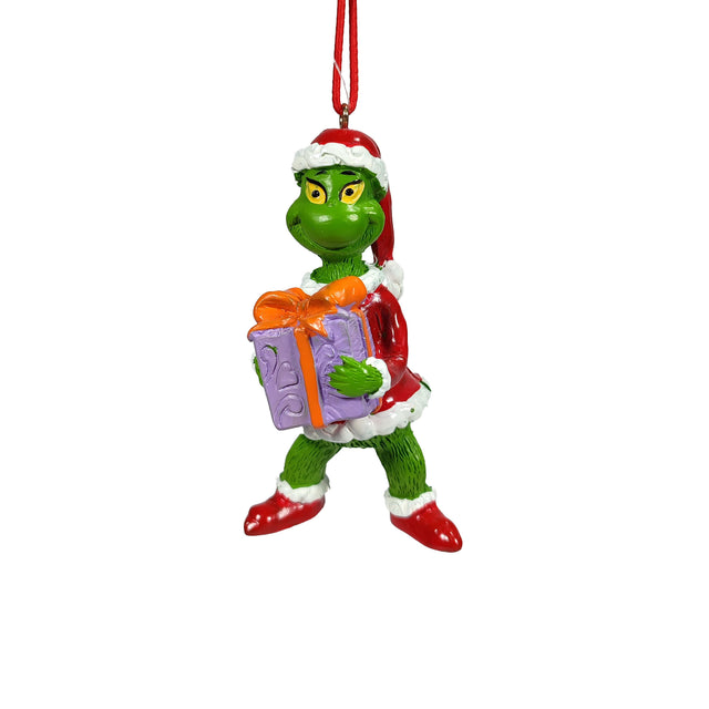 Ceramic Grinch with present 10cm