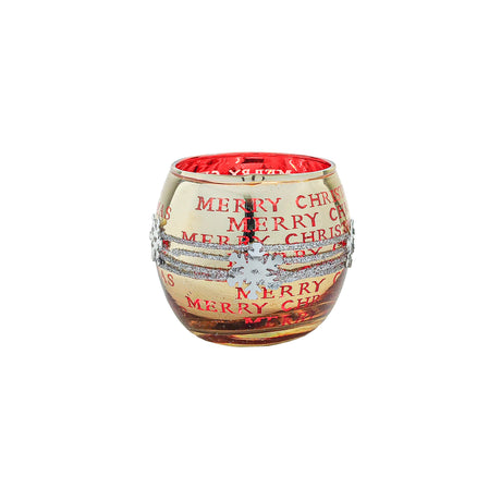 Red / Script Christmas Rose Bowl