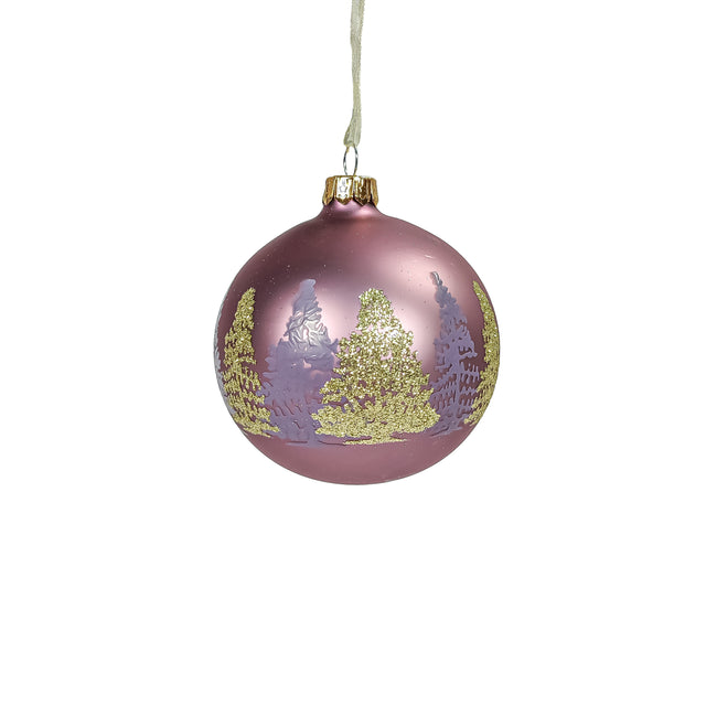 Bauble Glass Crystal Lilac