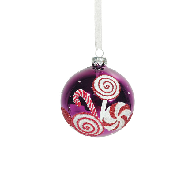 Bauble Glass With Sweets Violet