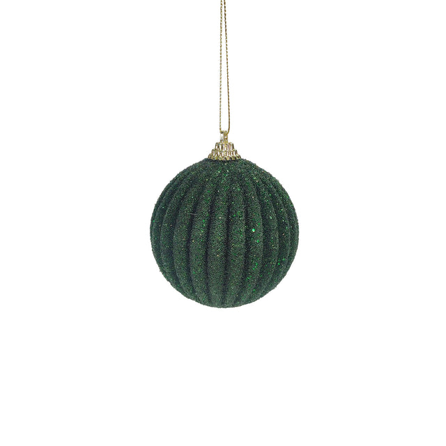 Bauble Foam With Lines Pine Green