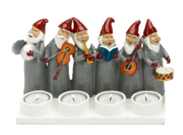 Advent Candleholder Rock N Roll, Grey 28X11X15Cm