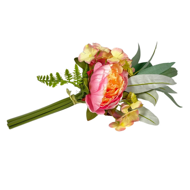 Artificial Rose & Peony Bouquet - Pink