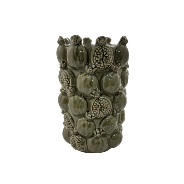 Green Pomegranate Vase 15x23cm