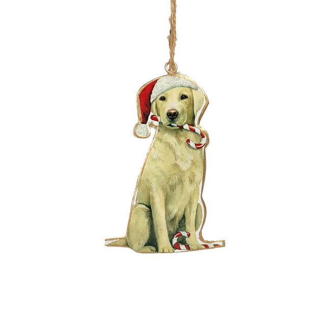 Dog Metal Christmas Ornament