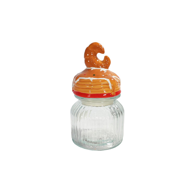 Jar With Croissant 11X11X21cm