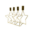 Gold Candle Holder Star Shape 16x32x19,7cm